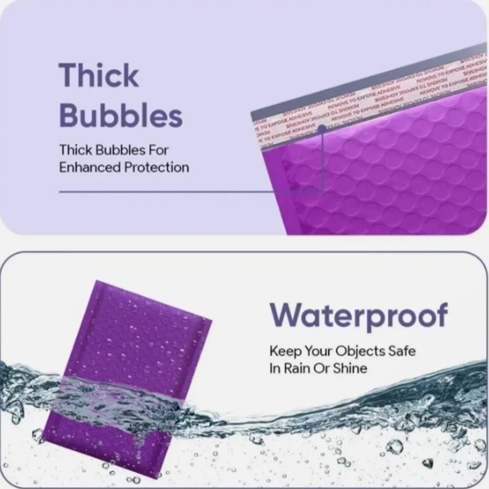 Poly Bubble Mailers Padded Envelopes 50‎ Mailing Bags 8x12